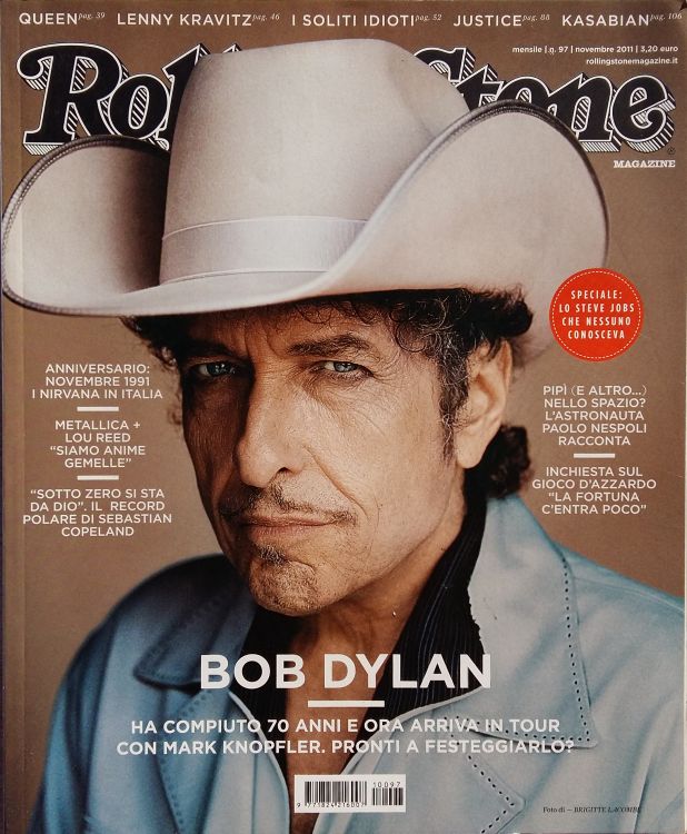 rolling stone magazine italy November 2011 Bob Dylan front cover