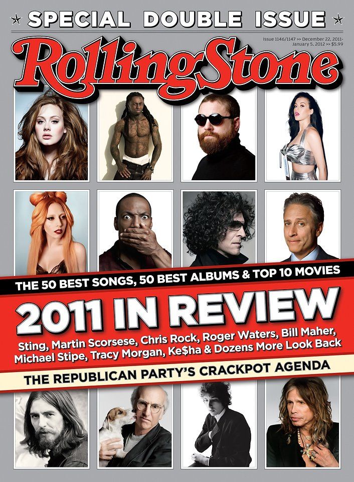 Rolling Stone US magazine 3 jan 2012 Bob Dylan front cover