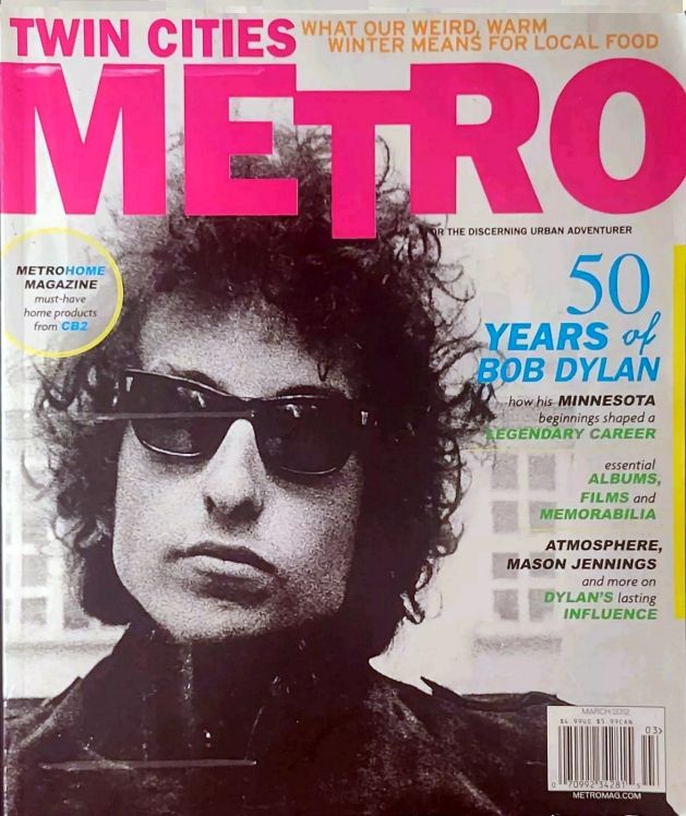 twin cities metro magazine Bob Dylan front cover