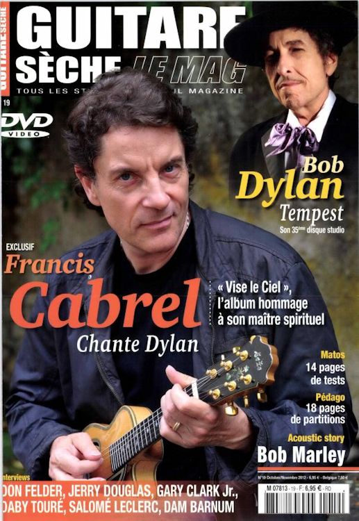 guitare sèche le mag 2012 magazine Bob Dylan front cover