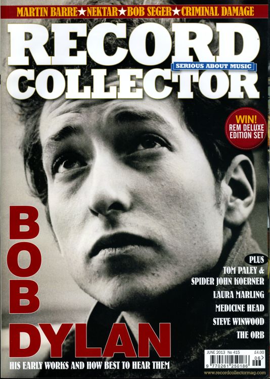 Record Collector UK Magazine, Bob Dylan front cover