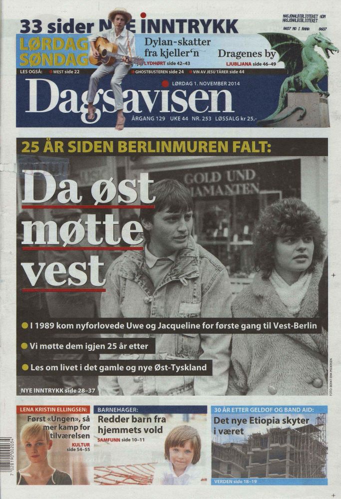 dagsavisen magazine 2014 Bob Dylan front cover