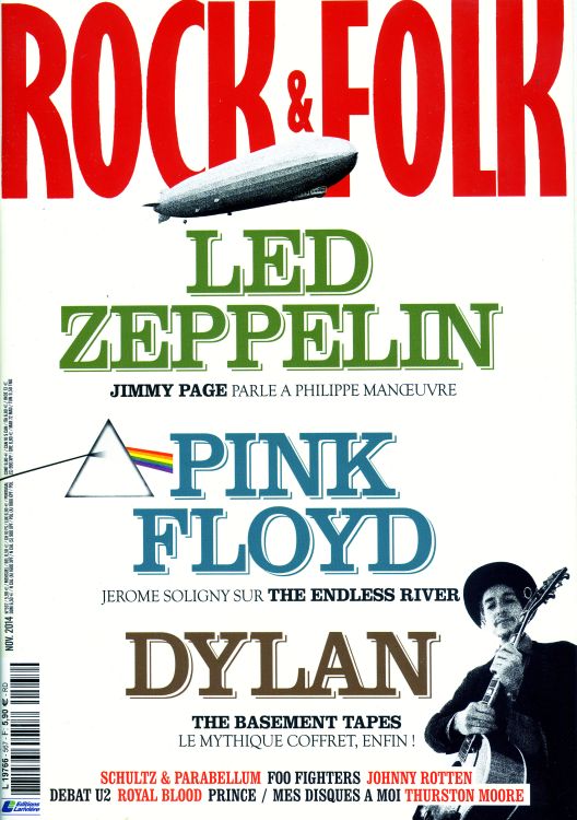 rock & folk magazine #567 france  Bob Dylan front cover