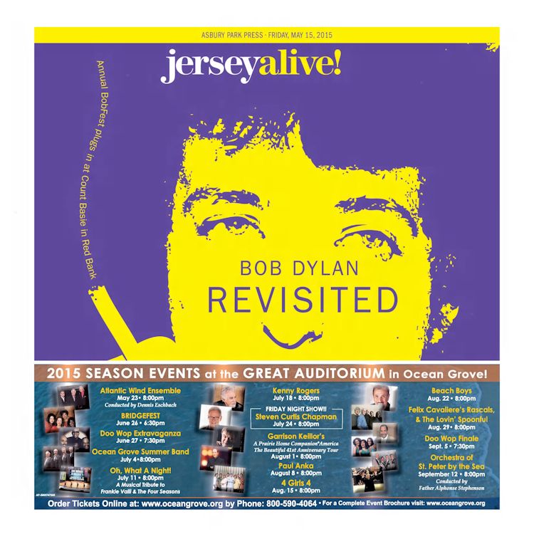 Asbury Park Press Bob Dylan front cover