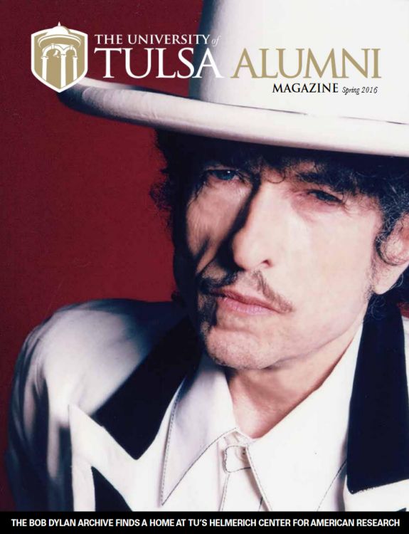 tulsa alumni magazine Bob Dylan front cover