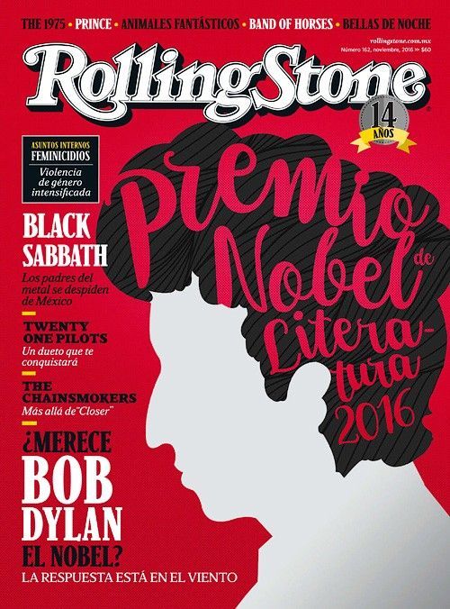 rolling stone magazine mexico November 2016 Bob Dylan front cover