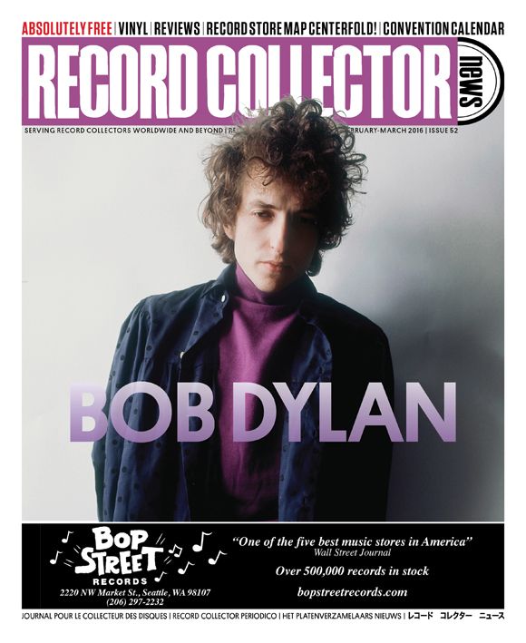 record collector news usa #52 March 2016 magazine Bob Dylan front cover