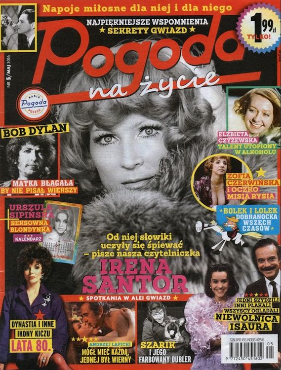 Pogoda na zicie magazine Bob Dylan front cover