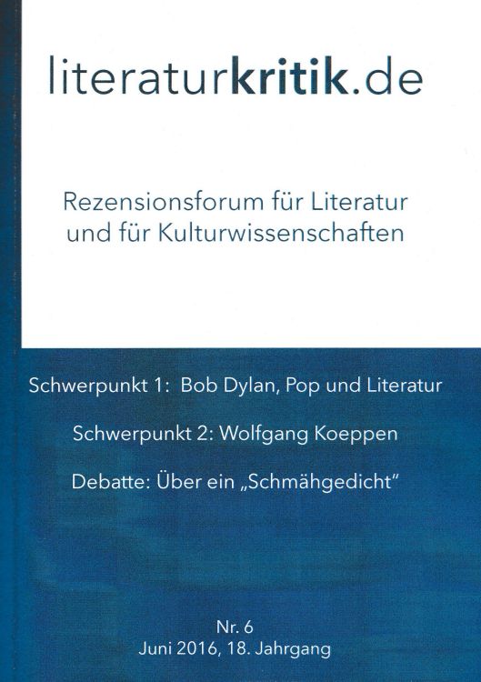 literaturkritik.de magazine Bob Dylan front cover
