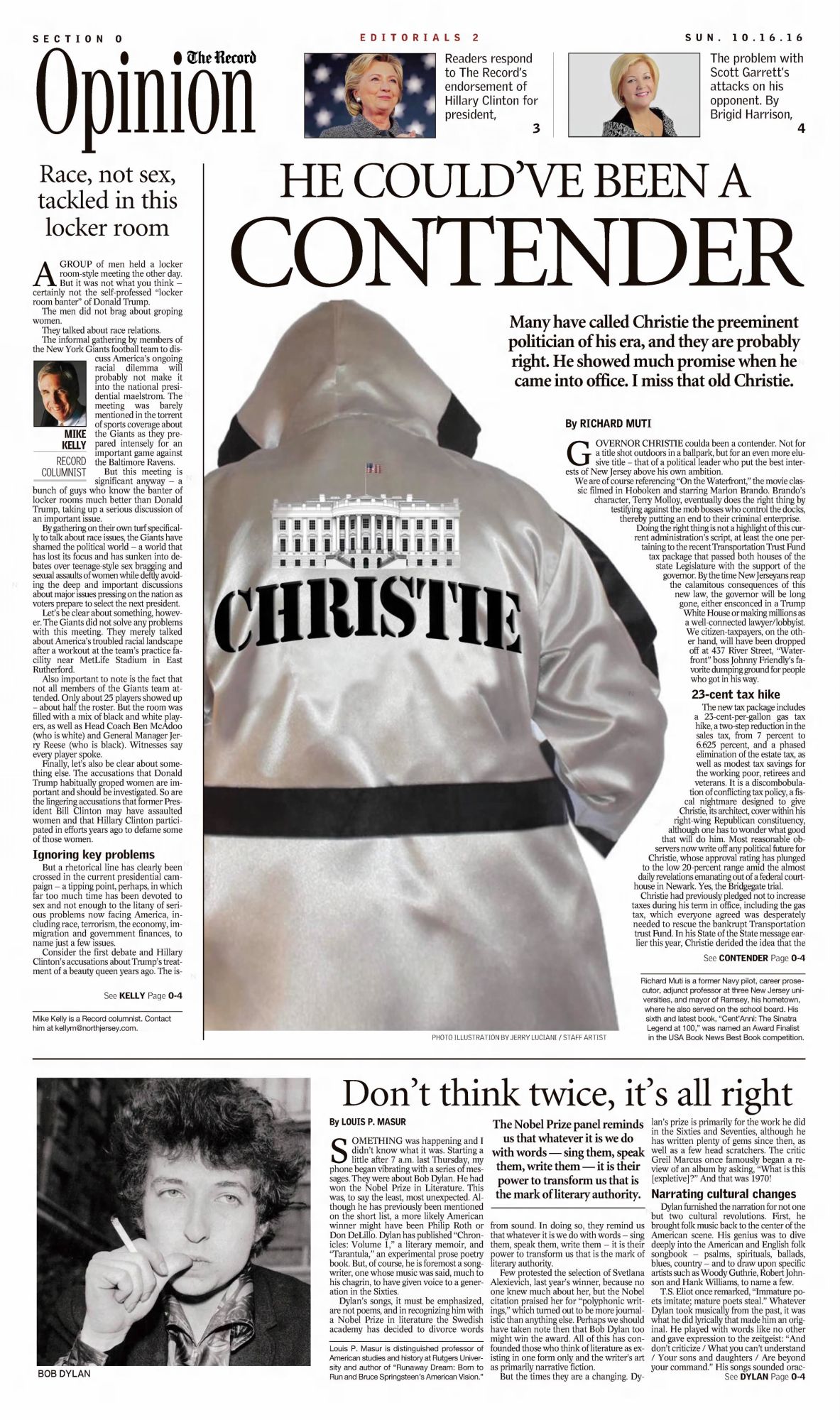 Record North Jersey Bob Dylan front cover