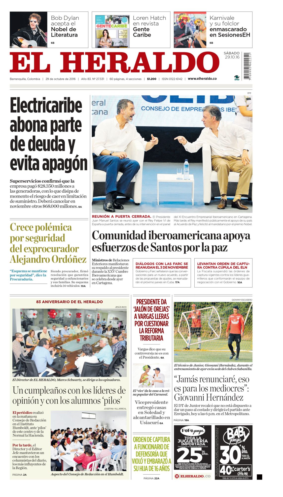El Heraldo Colombia 29 10 2016