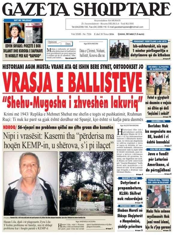 gazeta shqiptare albanian Bob Dylan
