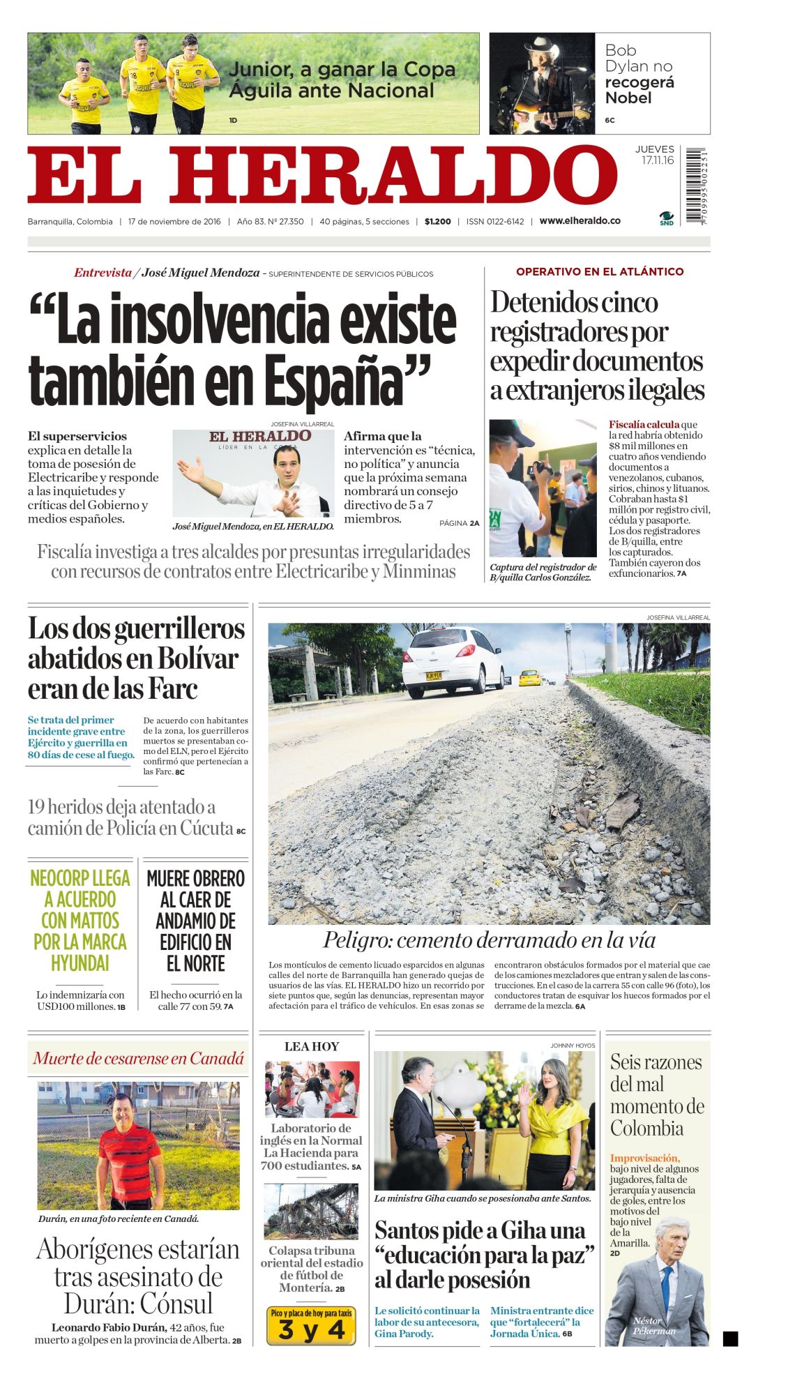 El Heraldo Colombia 17 11 2016
