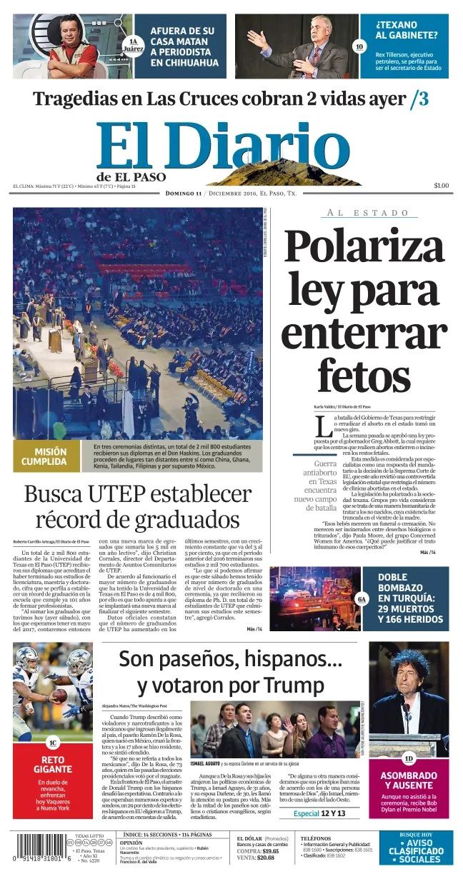el diario de el paso Bob Dylan front cover