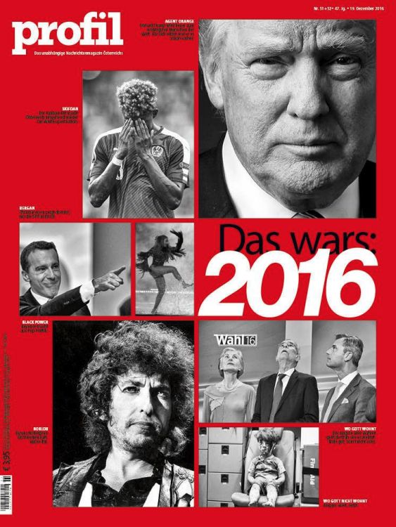 profil austria magazine Bob Dylan front cover