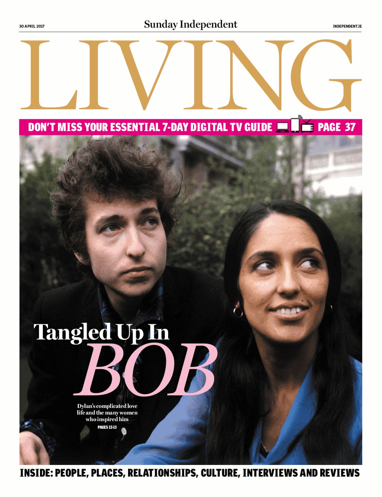 the irish independent magazine Bob Dylan front cover
