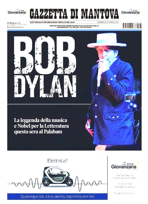 gazetta di mantova bob dylan