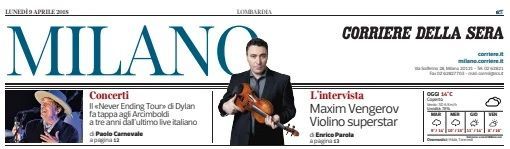 20230811 corriere della sera Bob Dylan front cover