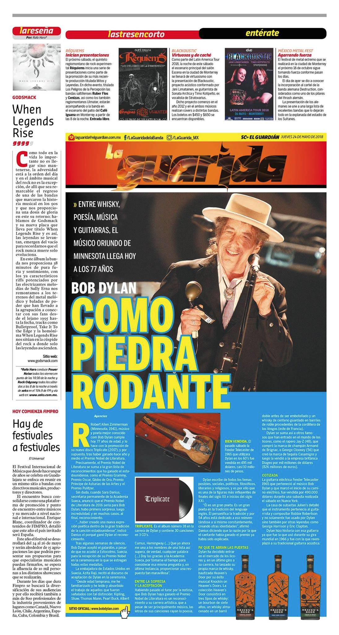 La Guarida Bob Dylan front cover