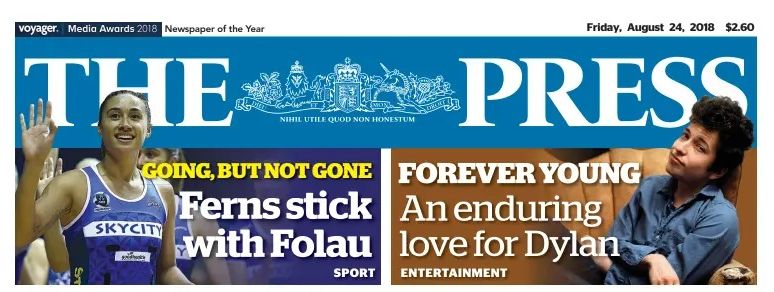 The Press Bob Dylan front cover