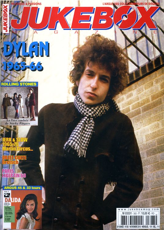 juke box magazine #383 Bob Dylan front cover