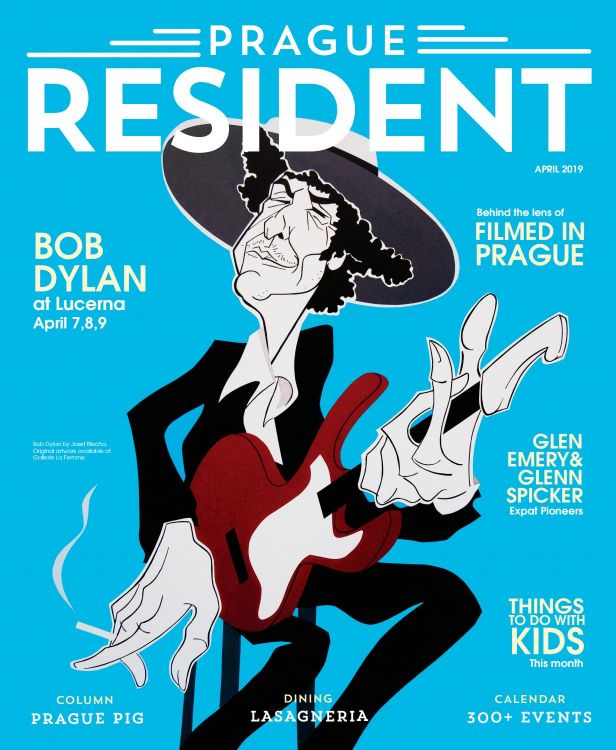 Prague Resident magazine Bob Dylan front cover