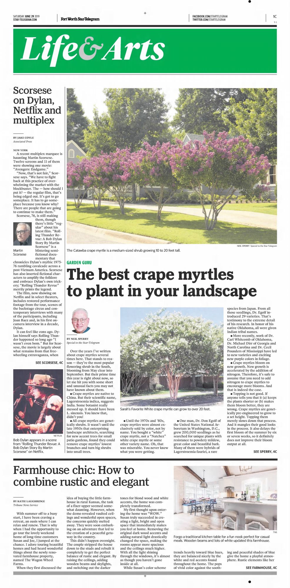 fort worth star-telegram news Bob Dylan front cover