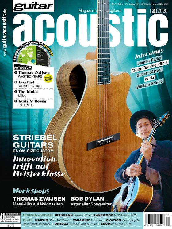 guitar acoustic germany 2020 magazine Bob Dylan front cover