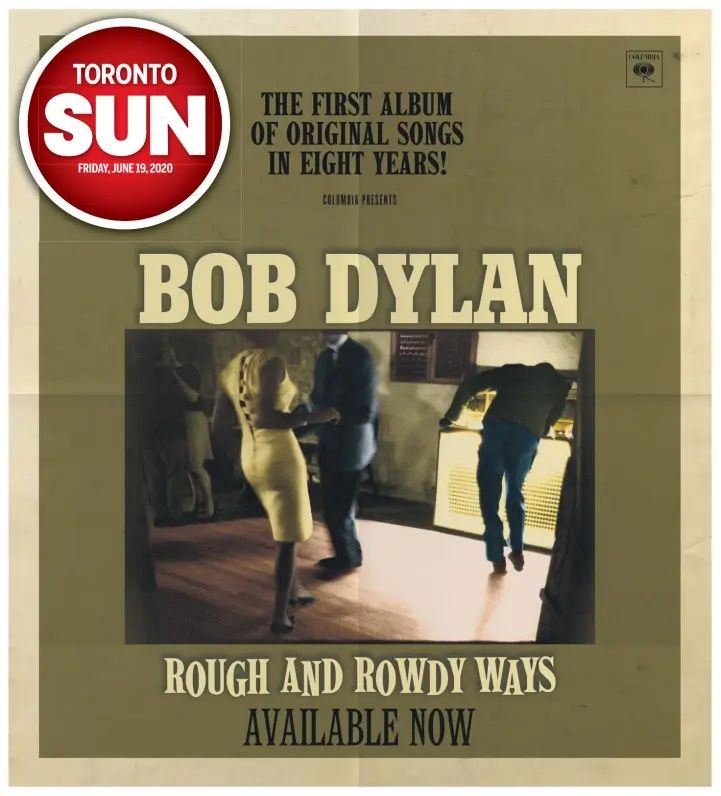 toronto sun Bob Dylan front cover