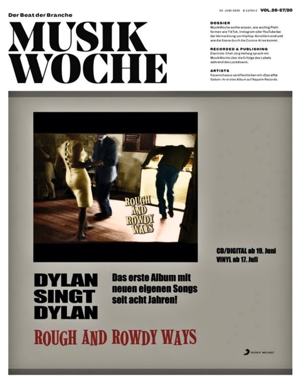 music woche magazine 2020 Bob Dylan front cover