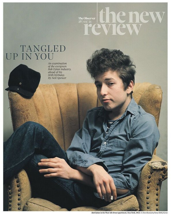 The Observer, Review 28 March 2021 Bob Dylan front cover
