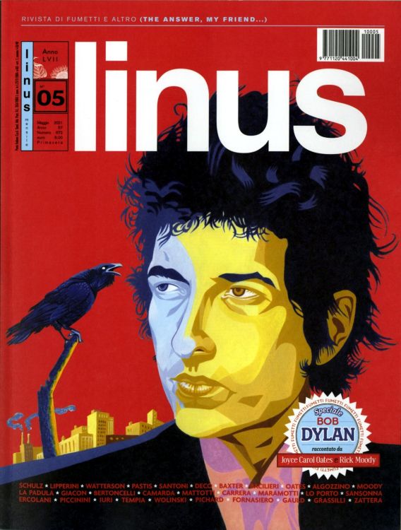 linus italy magazine Bob Dylan front cover