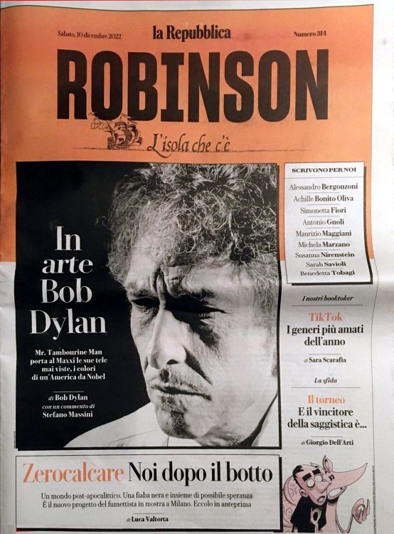 la repubblica 10 Dec Bob Dylan front cover