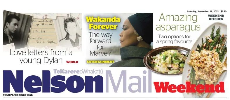 Waikato Times Bob Dylan front cover