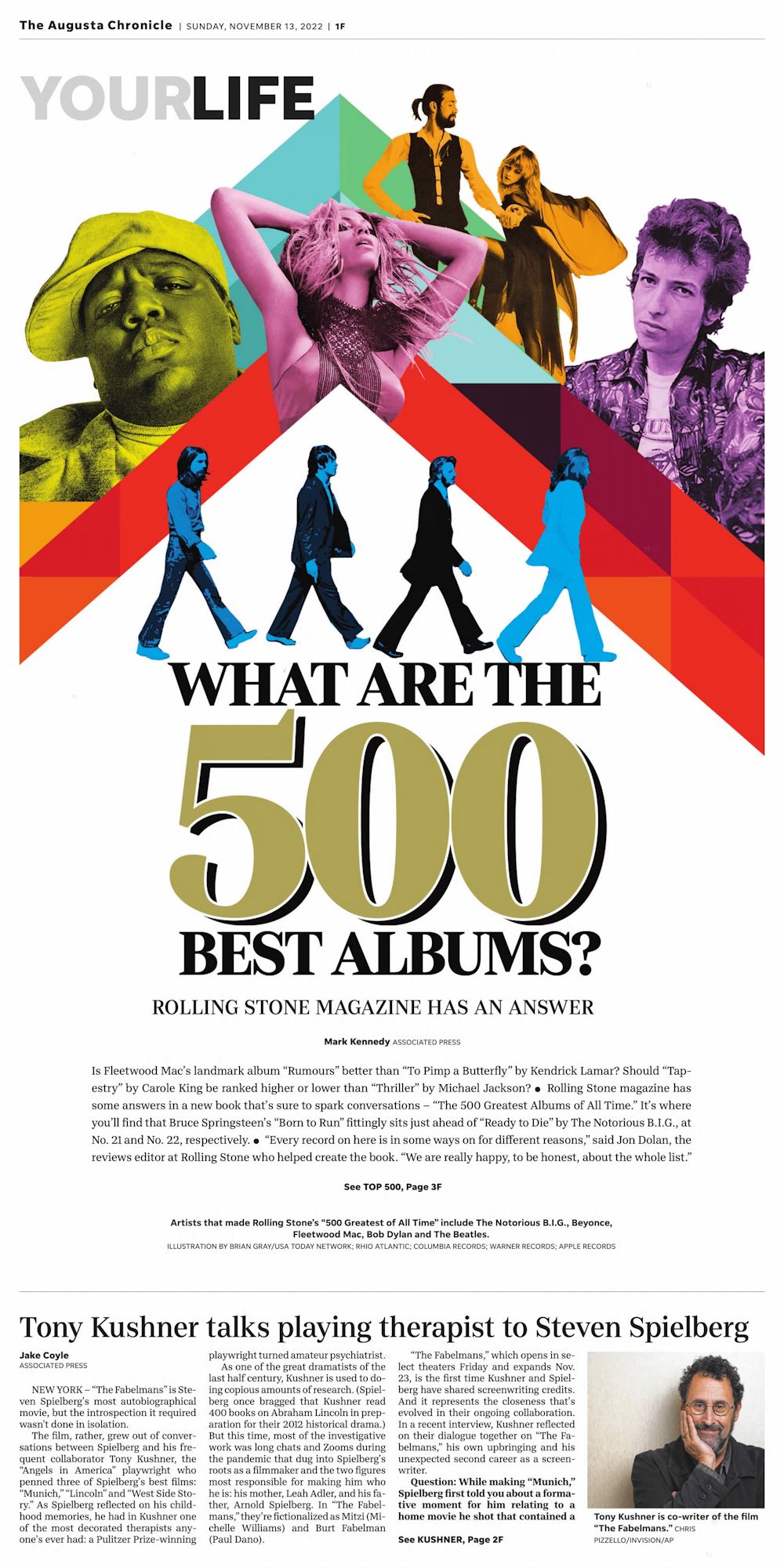 Portland press herald Bob Dylan front cover