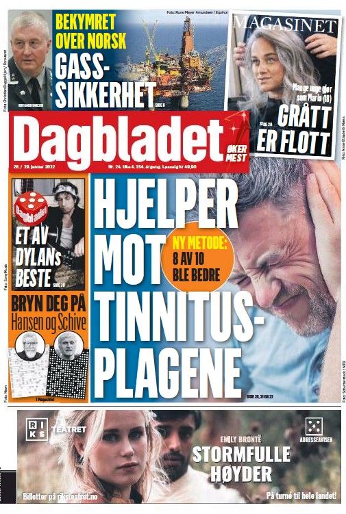 dagbladet 2017 Bob Dylan front cover
