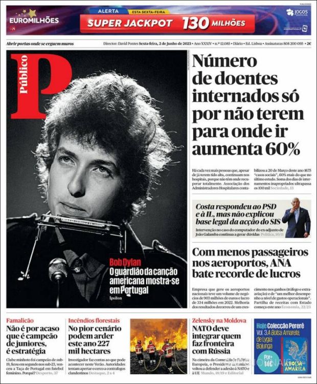 público portugal magazine 2019 Bob Dylan front cover