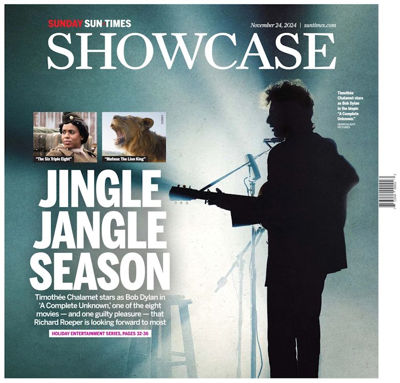 tv prevue Sunday Chicago Sun-Times supplement magazine Bob Dylan front cover