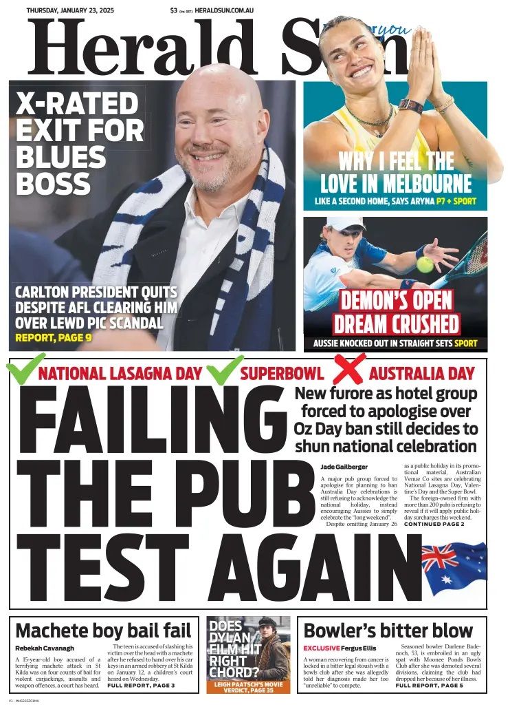 herald sun 1997 Bob Dylan front cover