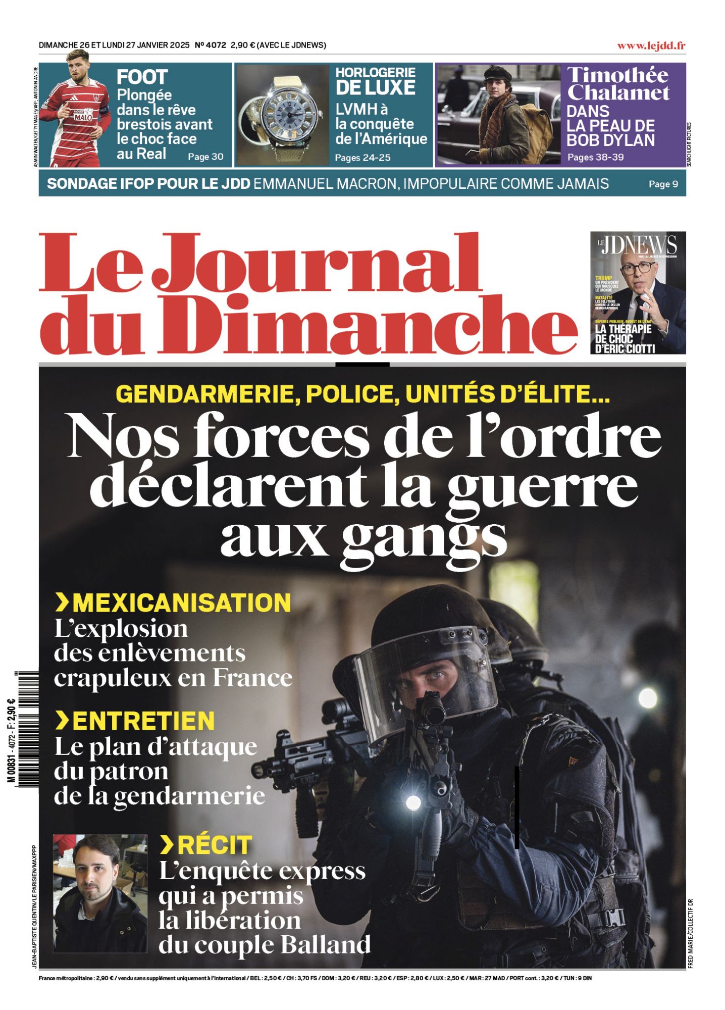 JDD France Bob Dylan front cover