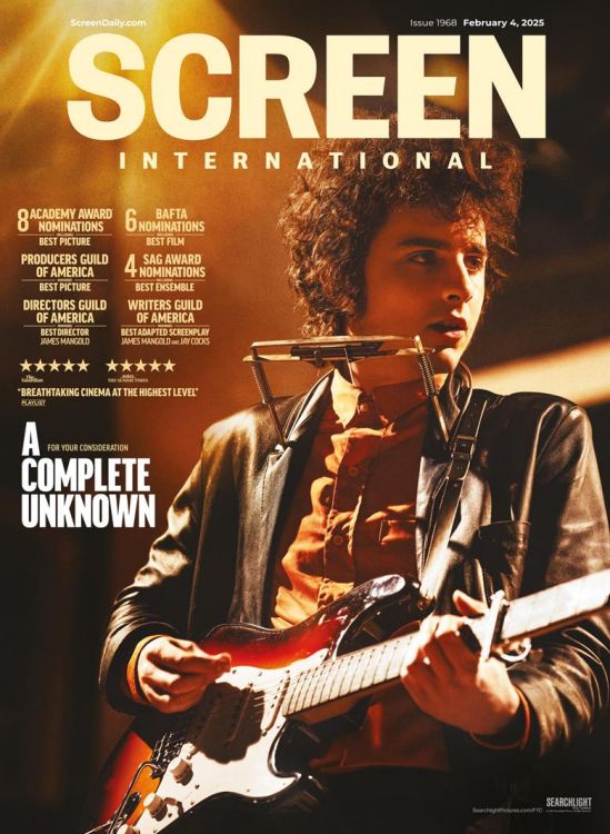 screen international Bob Dylan front cover