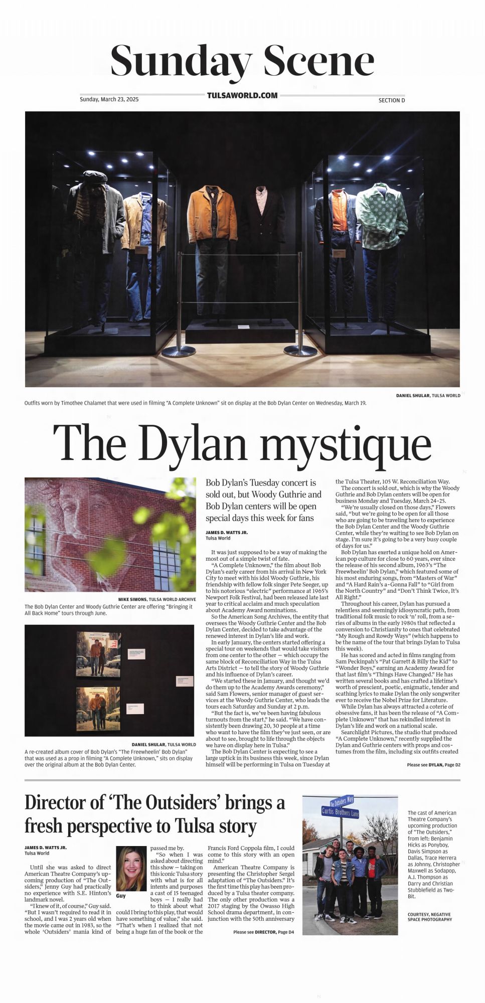 tulsa world Bob Dylan front cover