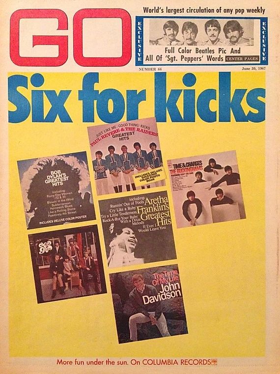 go 20 June 1967magazine Bob Dylan front cover