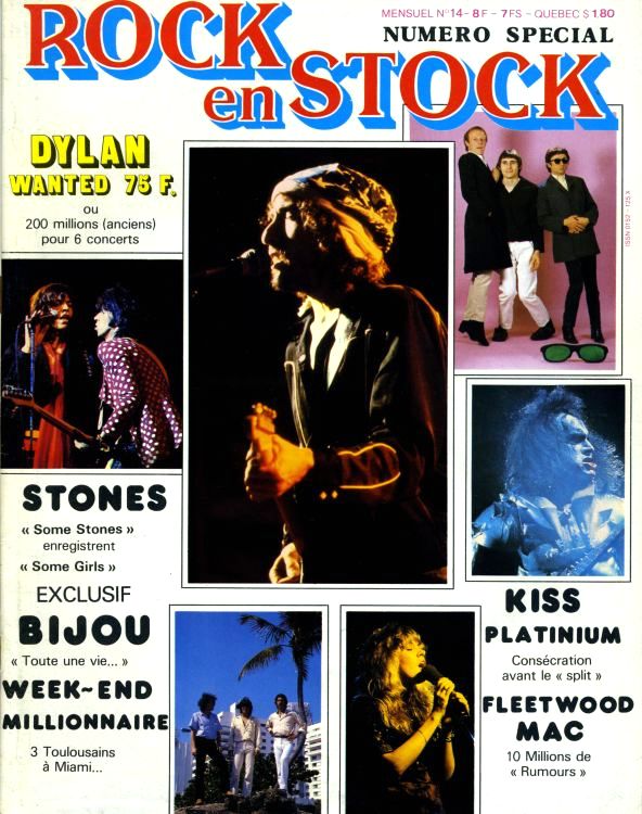 rock en stock magazine Bob Dylan front cover