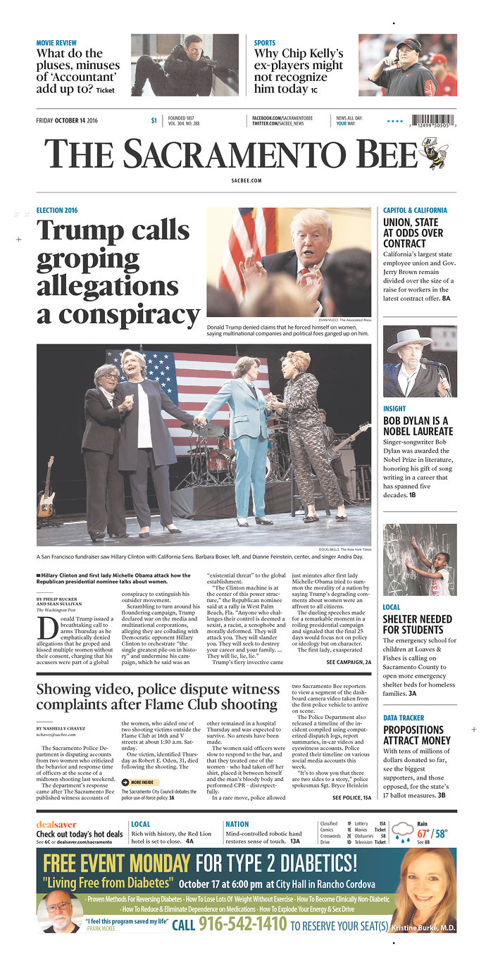 the sacramento bee magazine Bob Dylan front cover