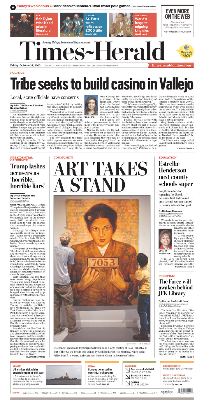 times-herald magazine Bob Dylan front cover