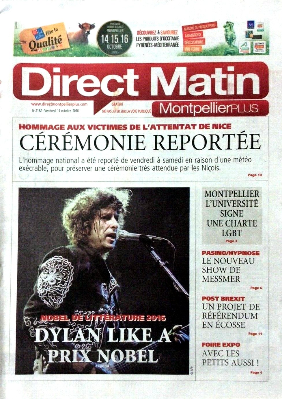 direct matin Bob Dylan front cover