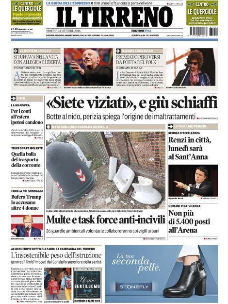 il tirreno magazine Bob Dylan front cover