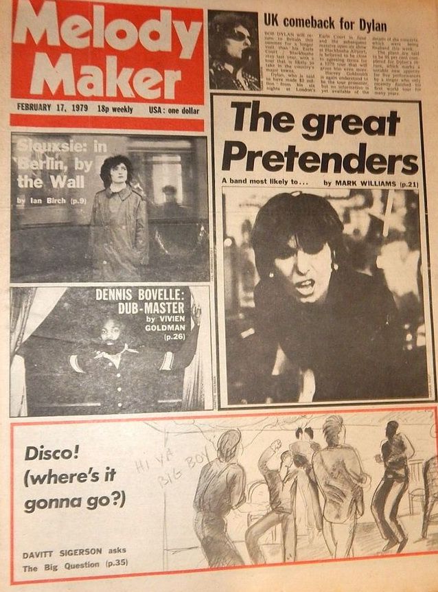 Melody Maker 17 February 1979 Bob Dylan front cover