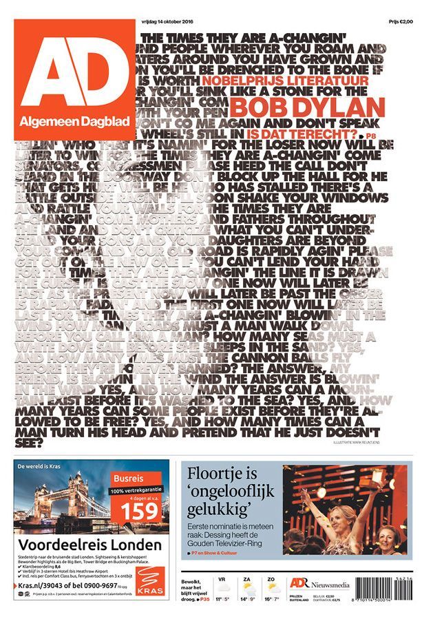 algmeen dagblad magazine Bob Dylan cover story